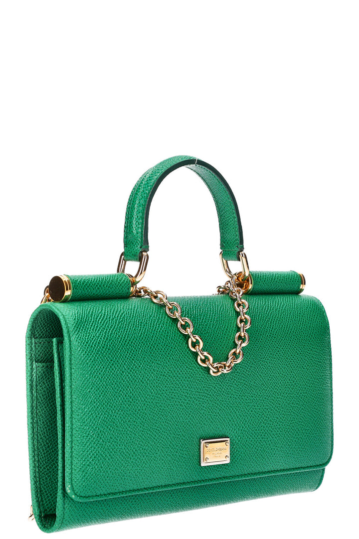 DOLCE&GABBANA Miss Sicily Wallet on Chain Green