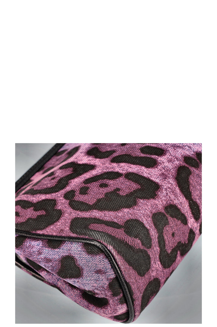 DOLCE&amp;GABBANA Sac Sicile Denim Cheetah
