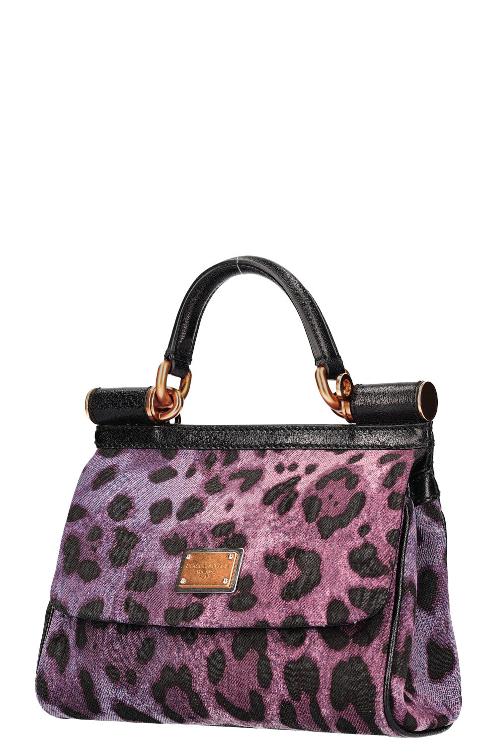 DOLCE&GABBANA Sicily Bag Denim Cheetah