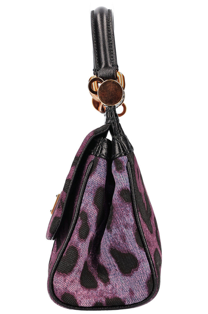 DOLCE&amp;GABBANA Sac Sicile Denim Cheetah
