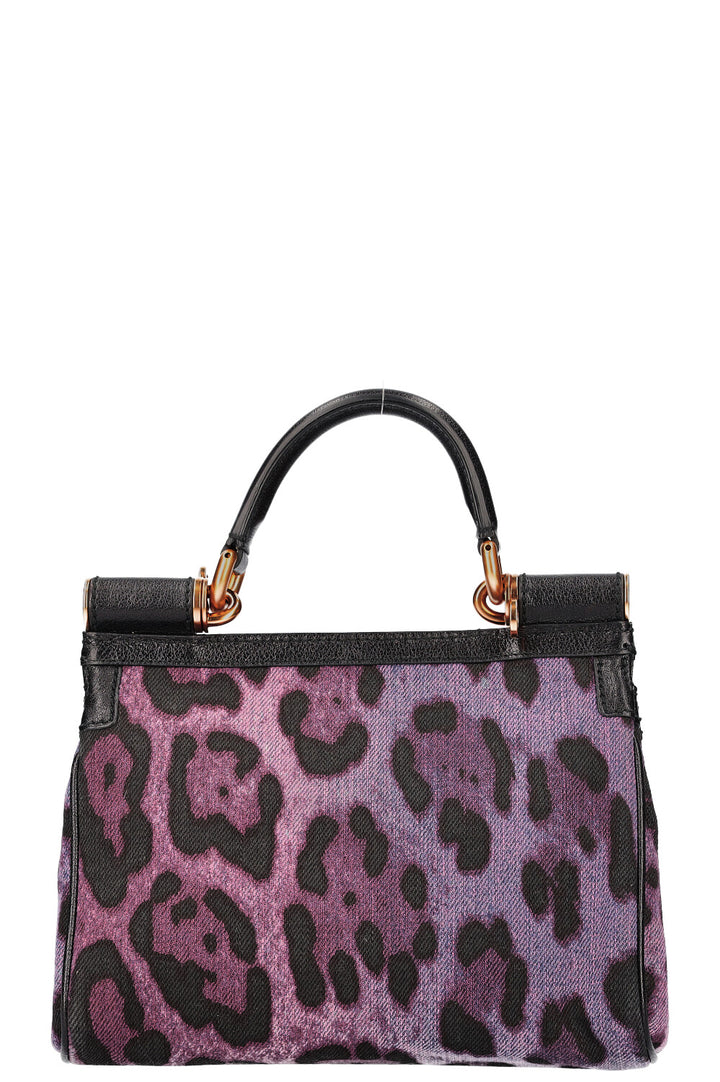 DOLCE&amp;GABBANA Sac Sicile Denim Cheetah