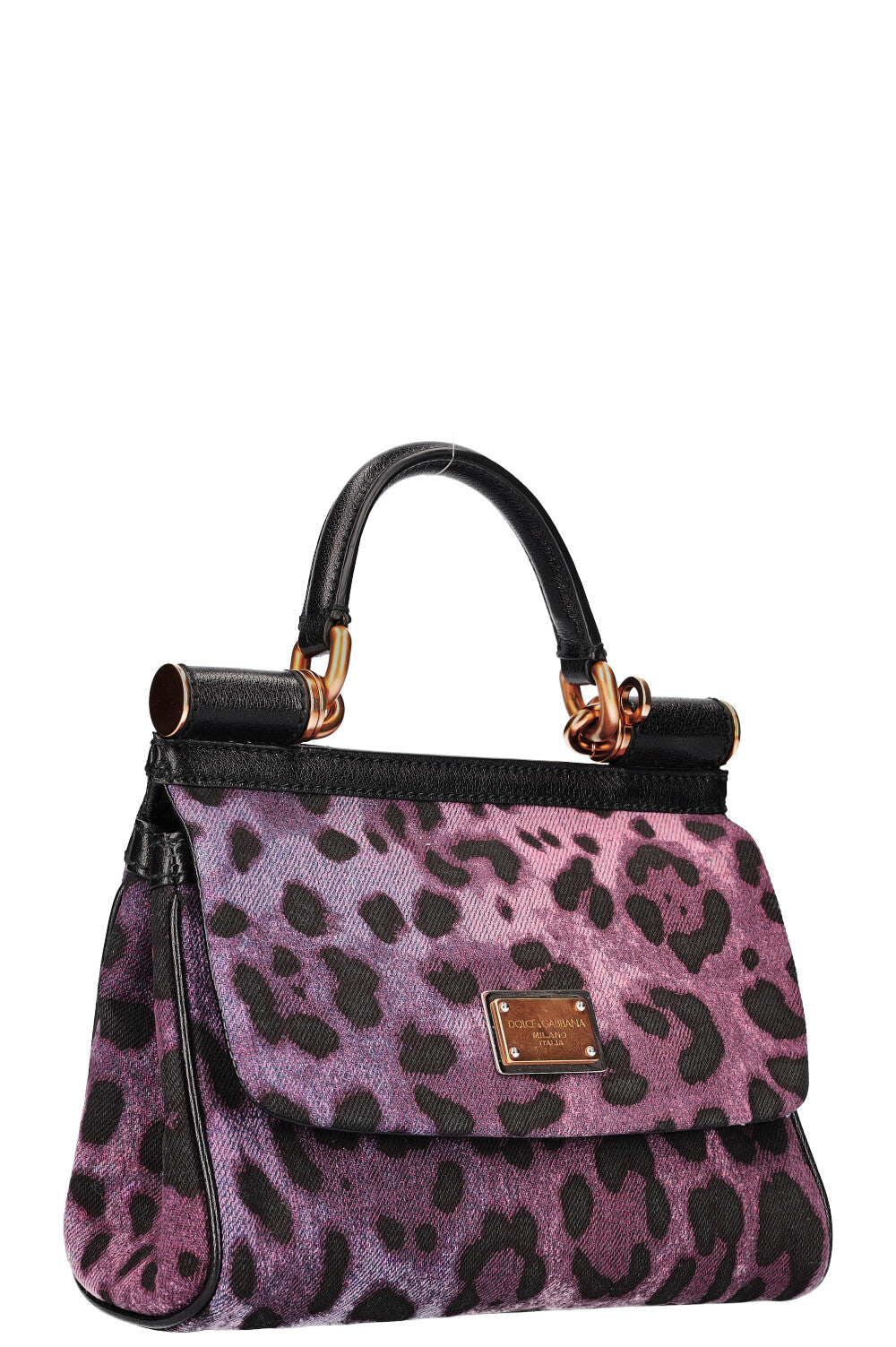 DOLCE&GABBANA Sicily Bag Denim Cheetah