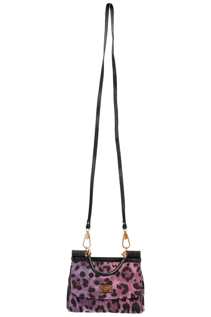 DOLCE&amp;GABBANA Sac Sicile Denim Cheetah