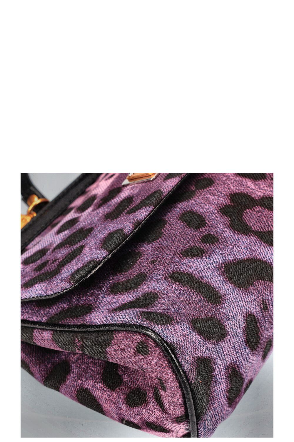 DOLCE&amp;GABBANA Sac Sicile Denim Cheetah