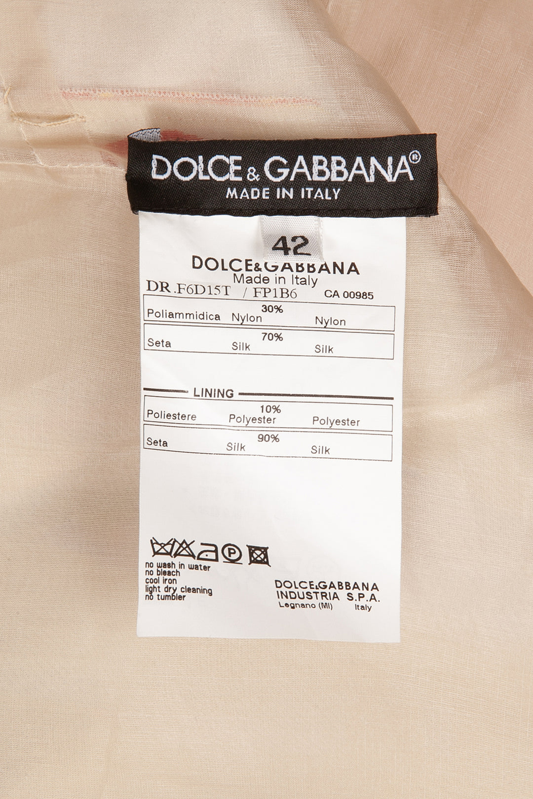 DOLCE&GABBANA Dress Silk Hand Painted Grey