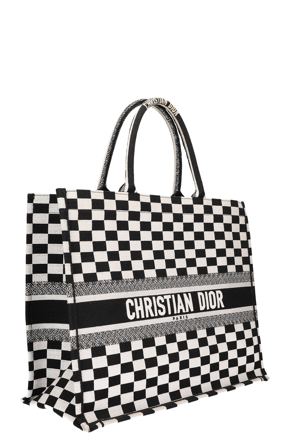 Christian dior black and white tote deals