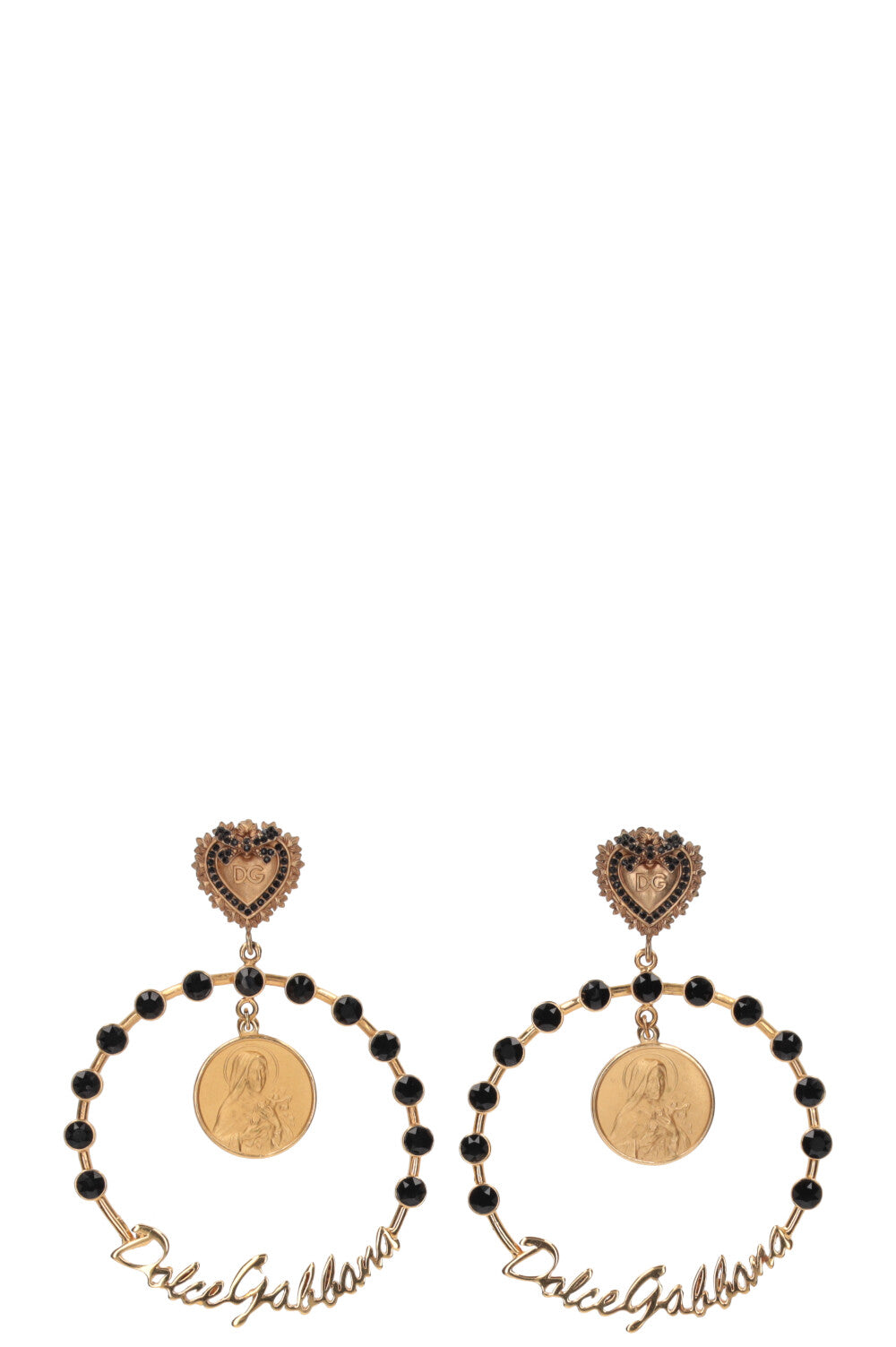 Dolce&Gabbana Madonna Earclips Hoops Gold