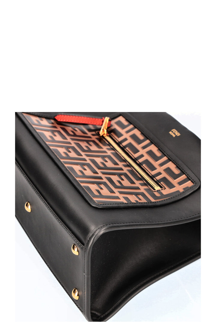 FENDI Runaway Sac Shopping Zucca Noir