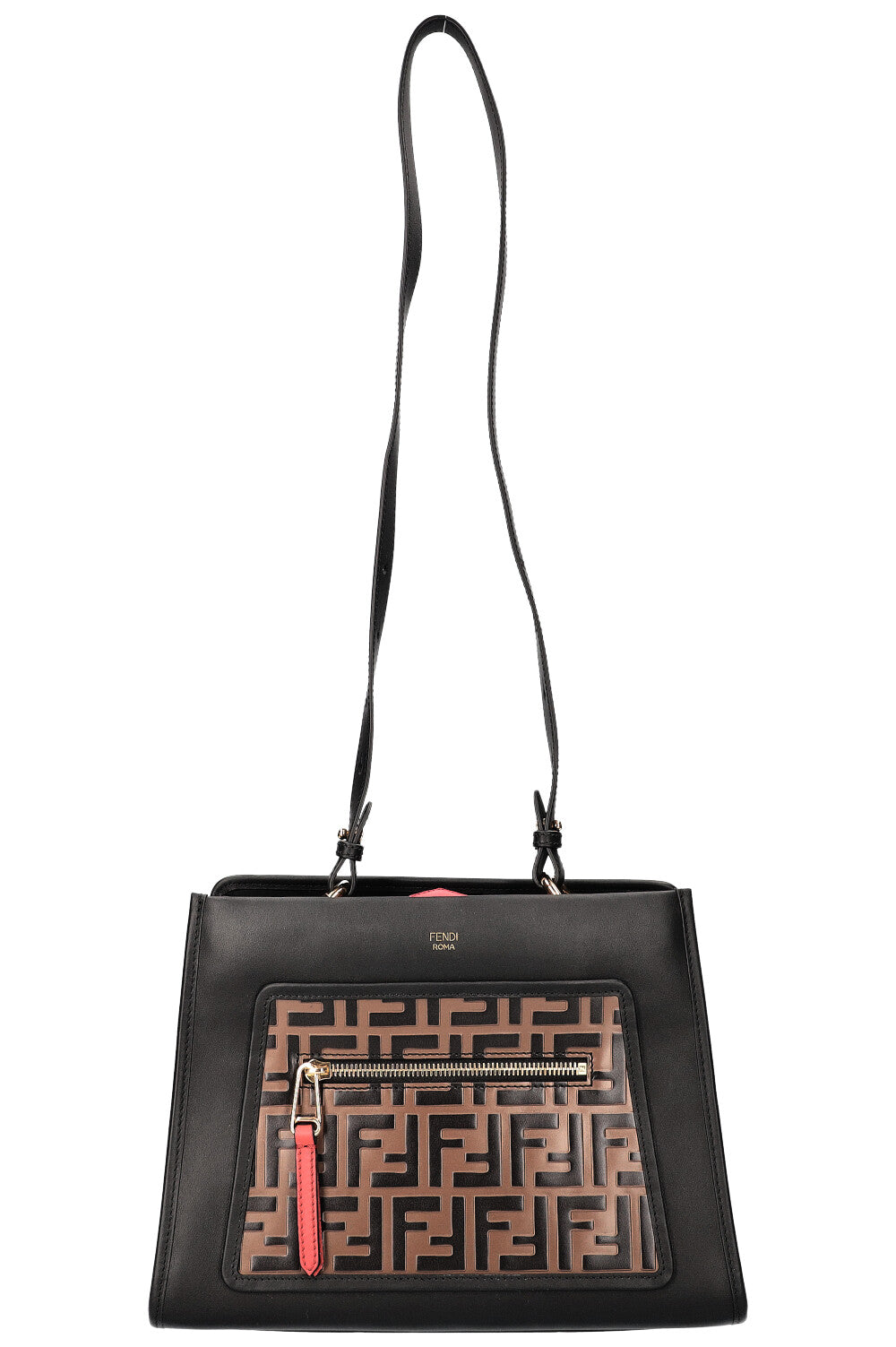 FENDI Runaway Shopping Bag Zucca Black