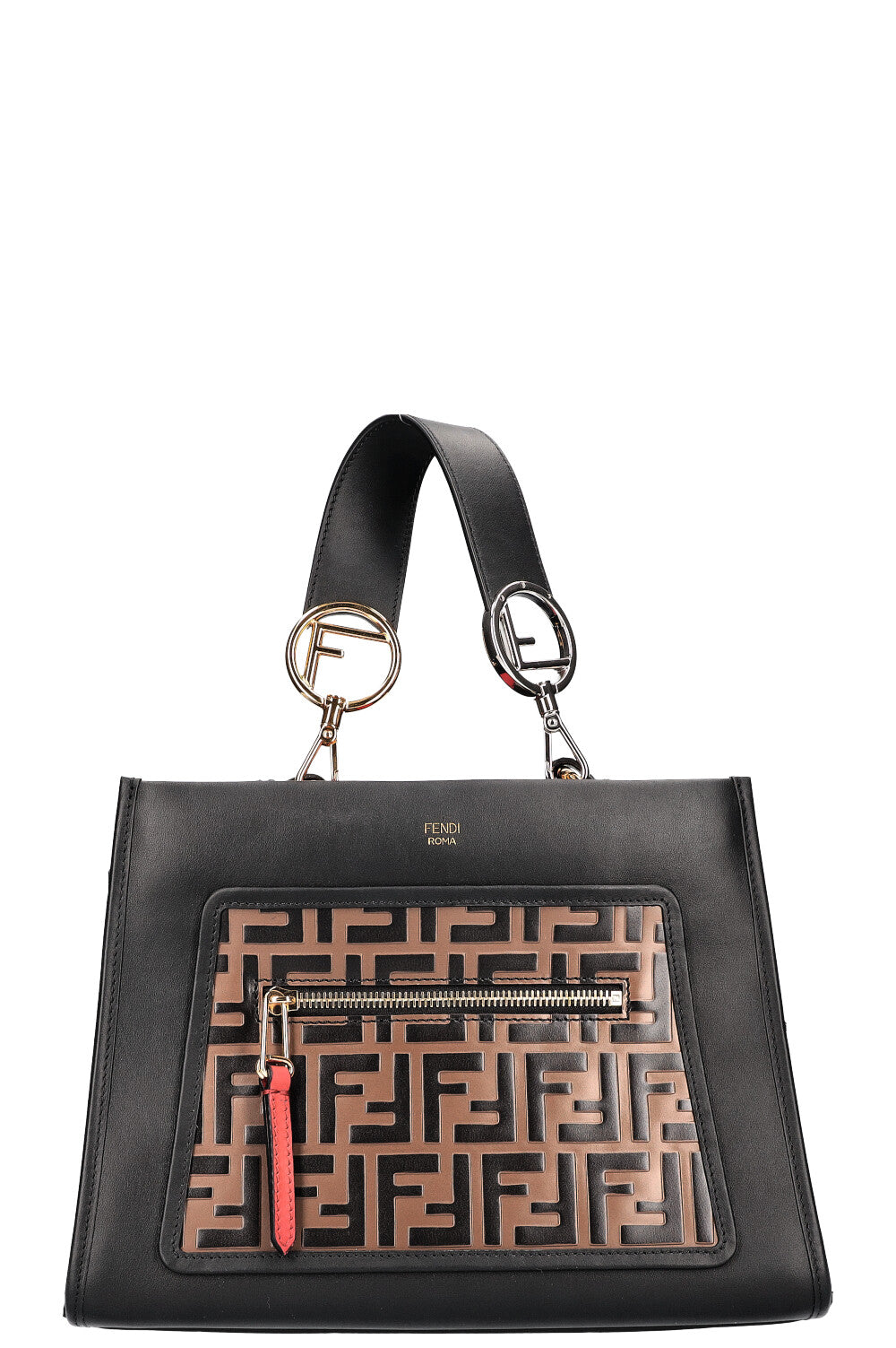 FENDI Runaway Shopping Bag Zucca Black