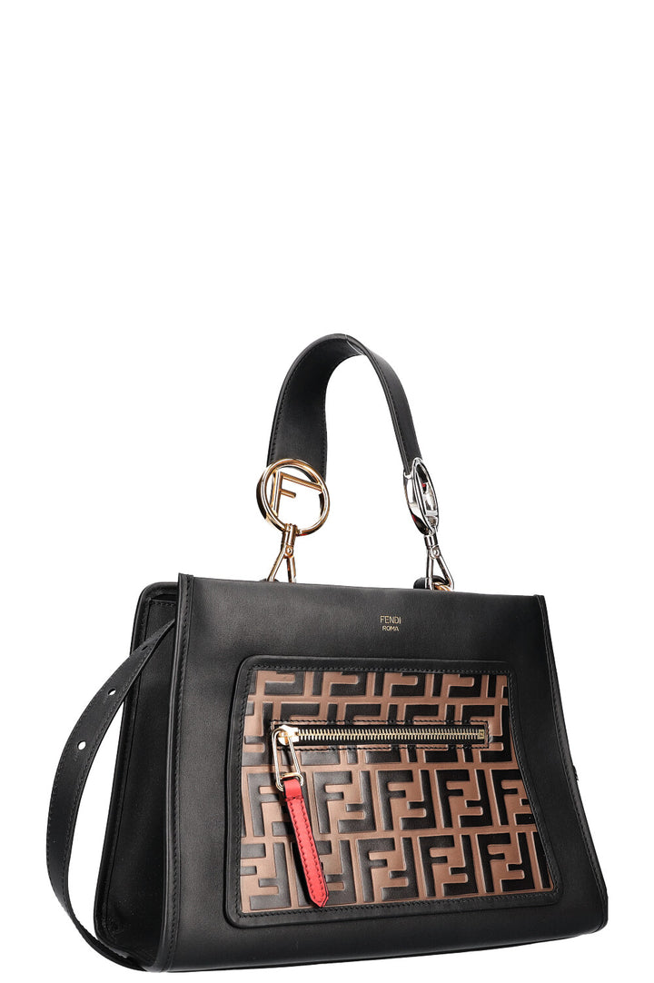 FENDI Runaway Shopping Bag Zucca Black