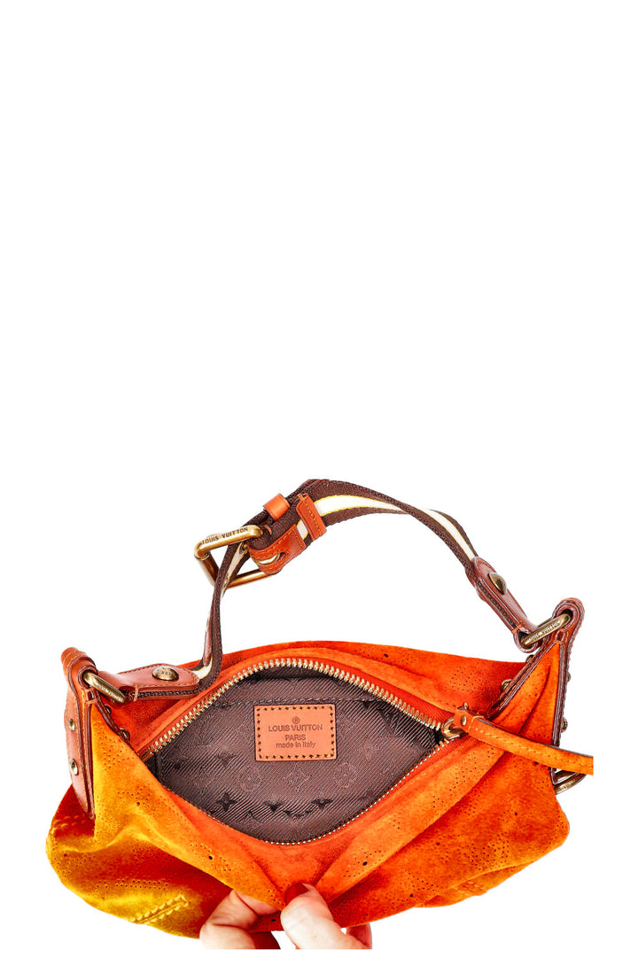 LOUIS VUITTON Onatah Hobo Bag Suede Orange