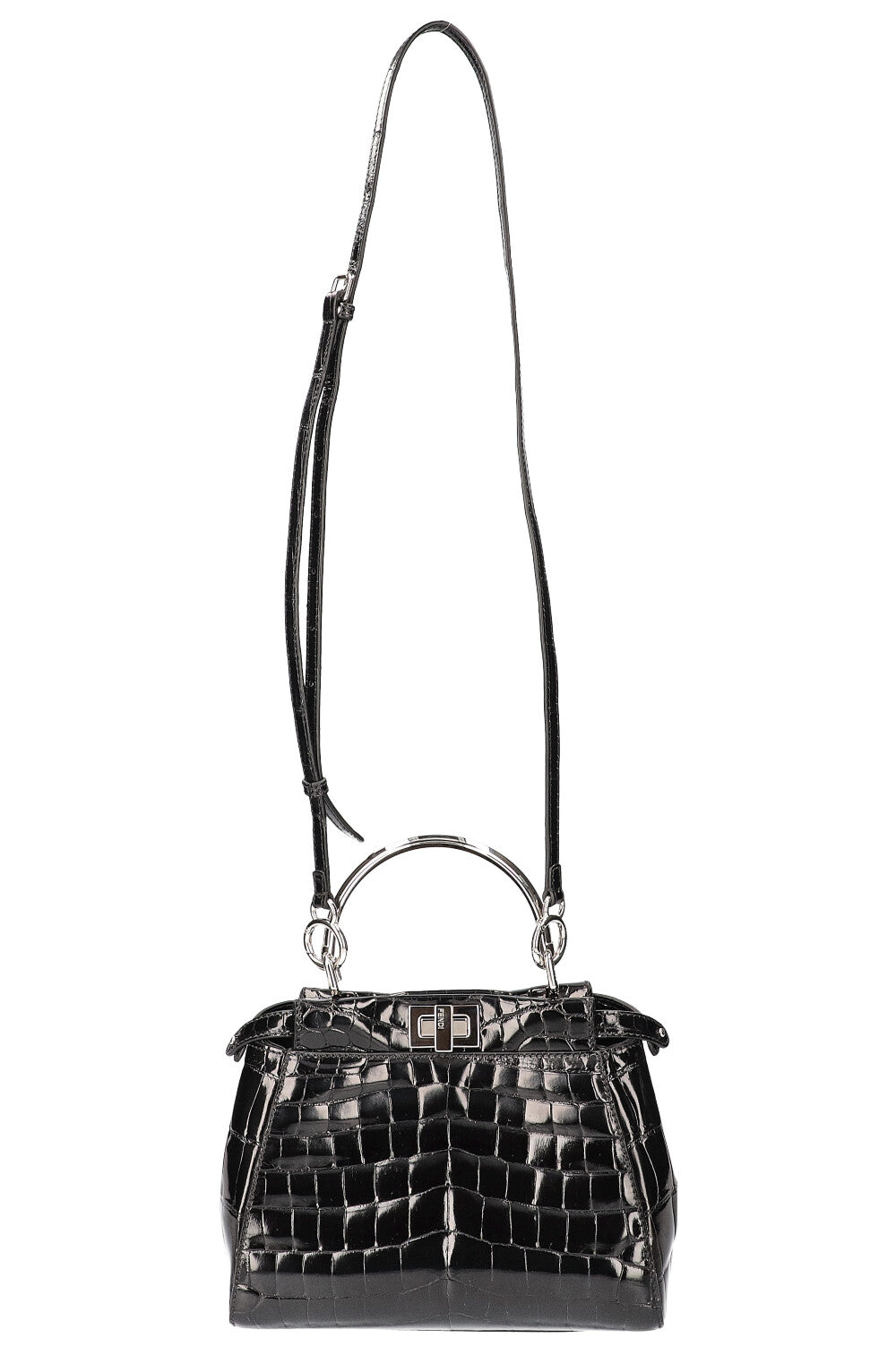 FENDI Peekaboo Mini Alligator Bag Black – REAWAKE