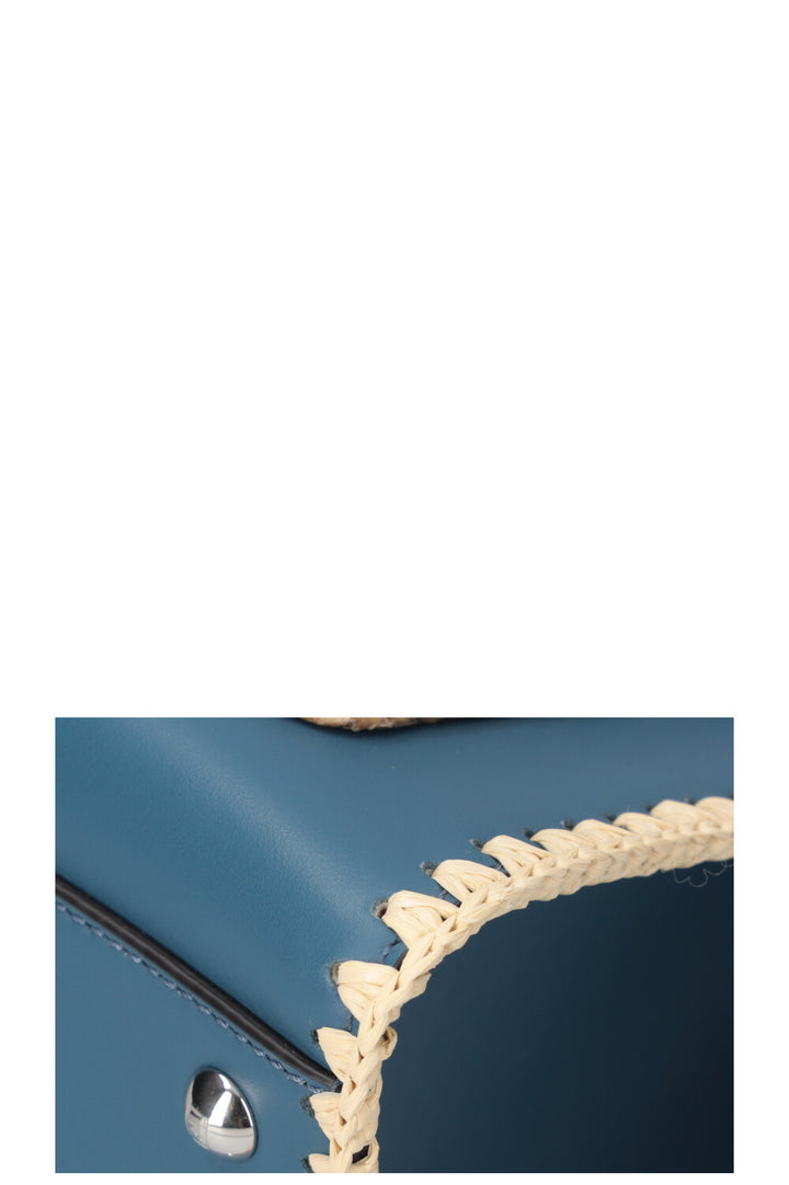 FENDI Small Runaway Bag Raffia Blue