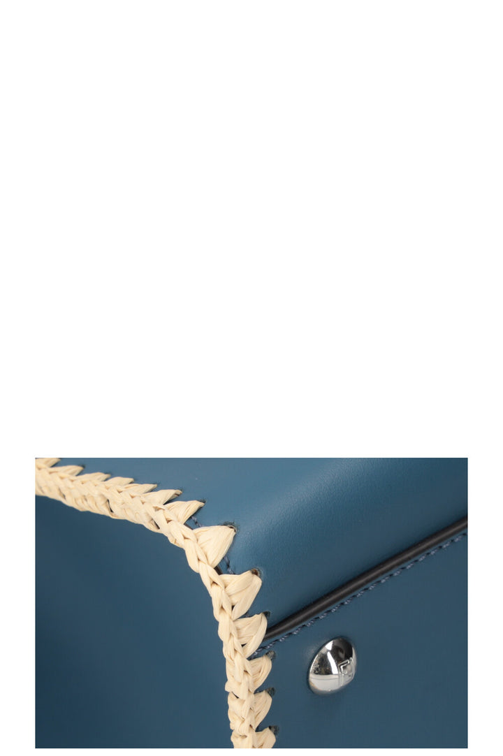 FENDI Small Runaway Bag Raffia Blue