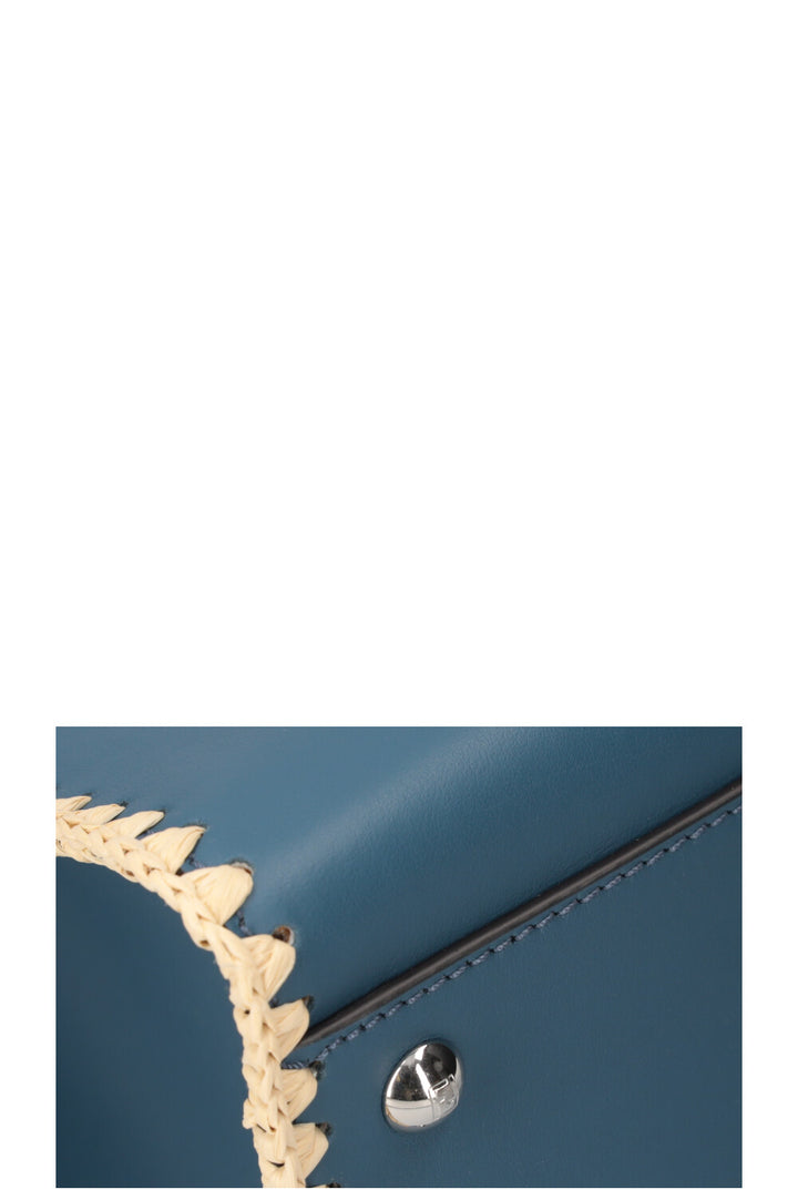 FENDI Small Runaway Bag Raffia Blue