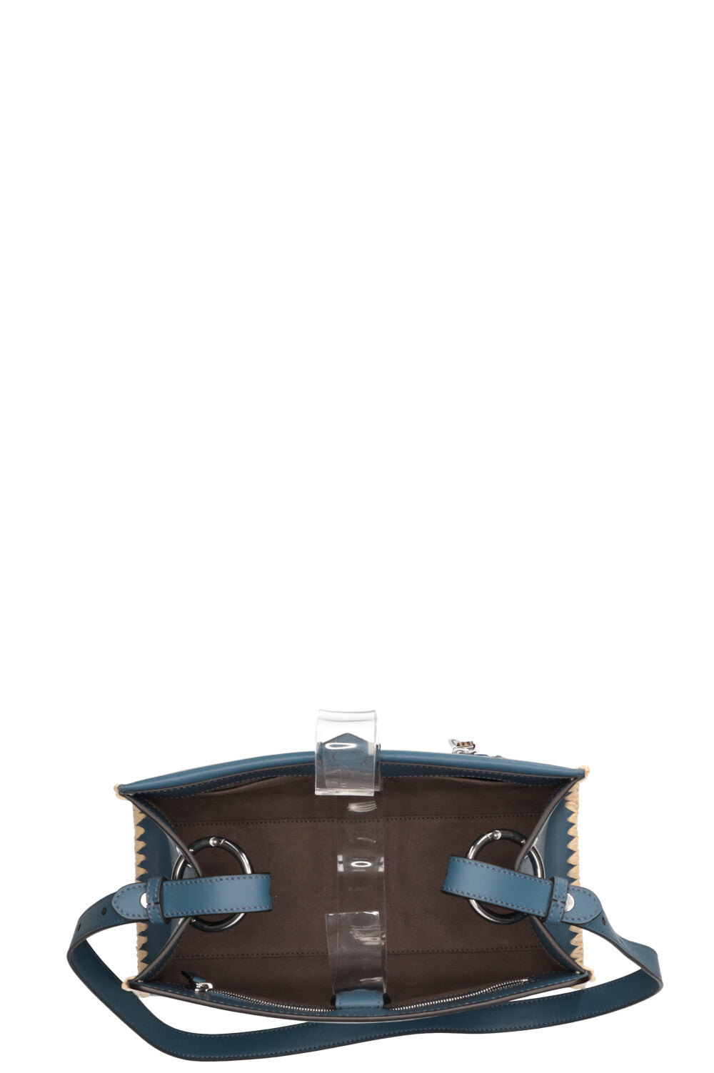 FENDI Small Runaway Bag Raffia Blue