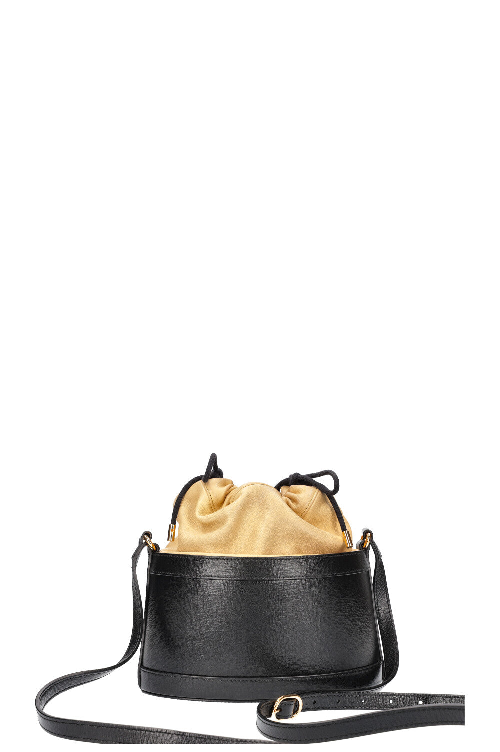 GUCCI Horsebit 1955 Bucket Bag Black Beige