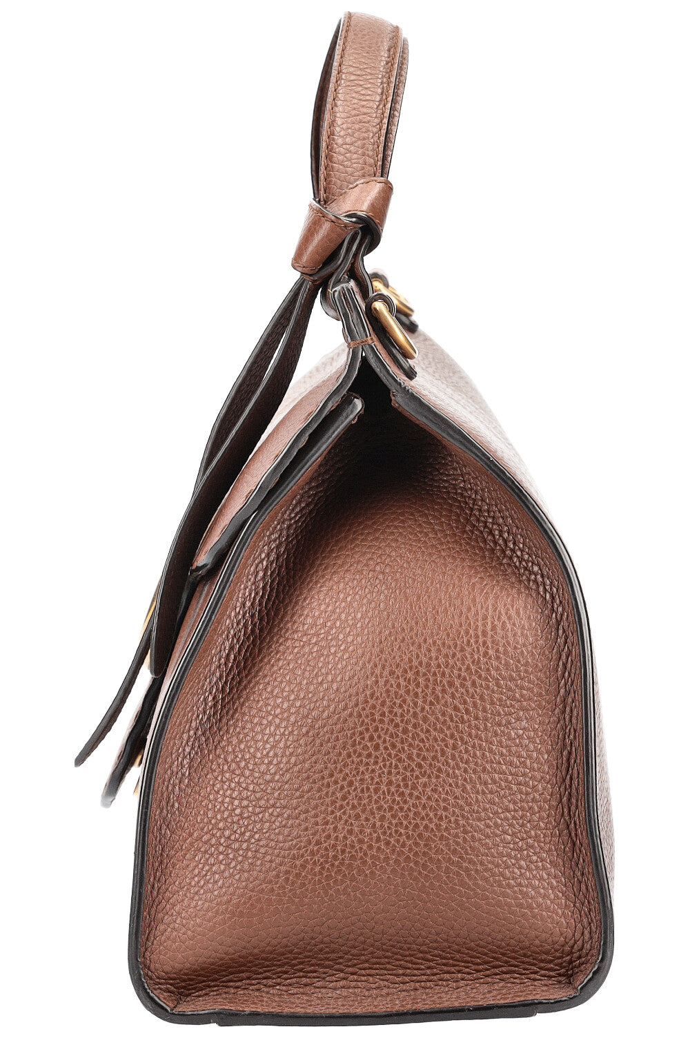 GUCCI Marmont Top Handle Bag Brown