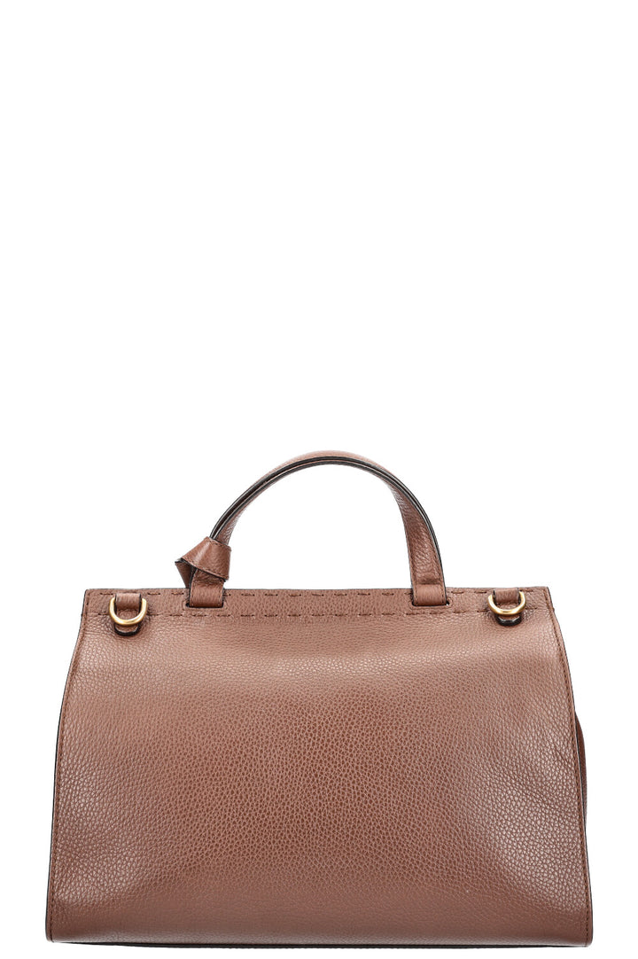 GUCCI Marmont Top Handle Bag Brown