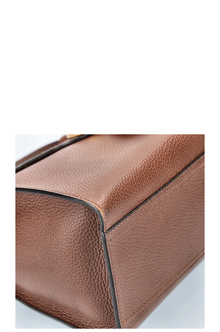 GUCCI Marmont Top Handle Bag Brown