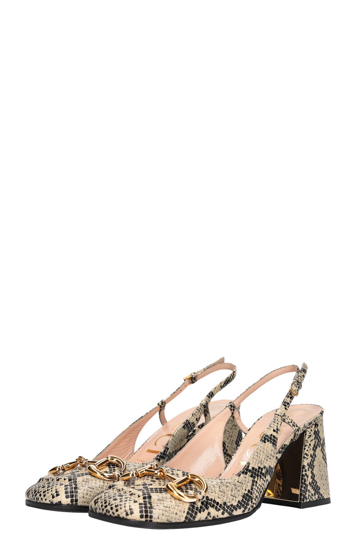 Escarpins à mors GUCCI à imprimé python