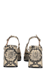 GUCCI Horsebit Heels Python Print