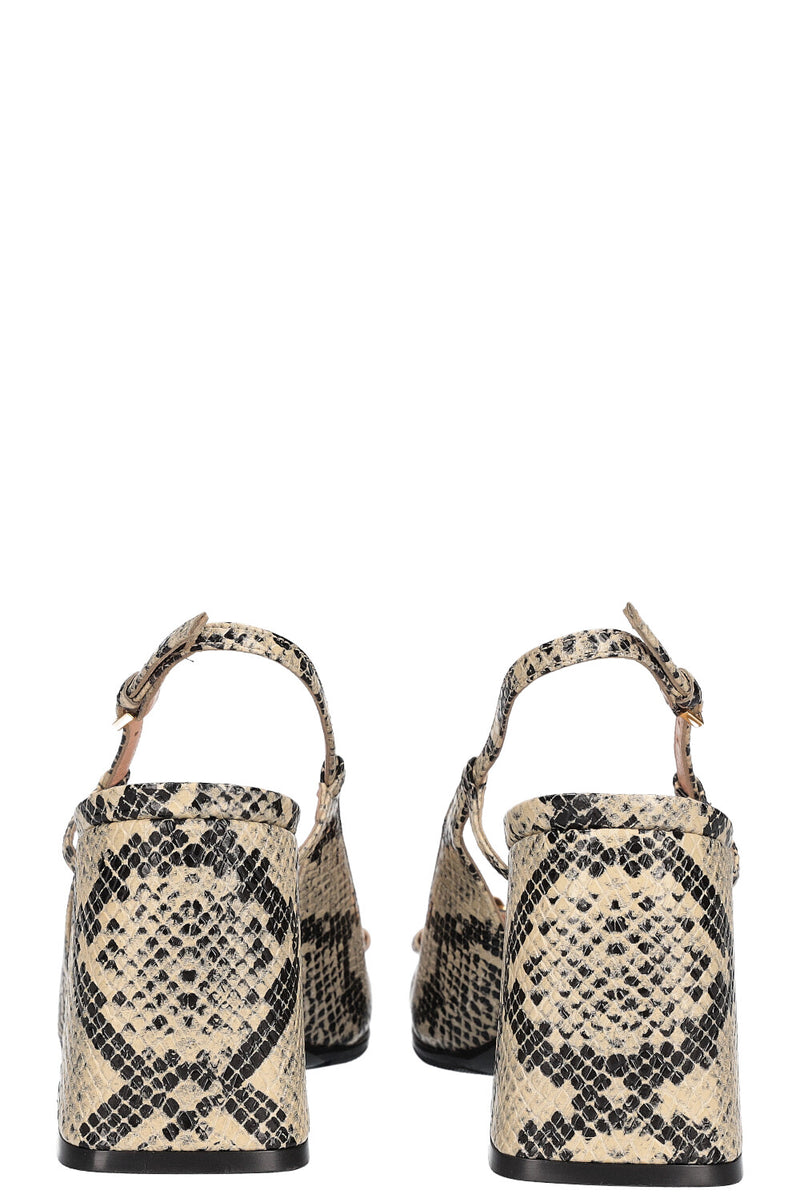 GUCCI Horsebit Heels Python Print