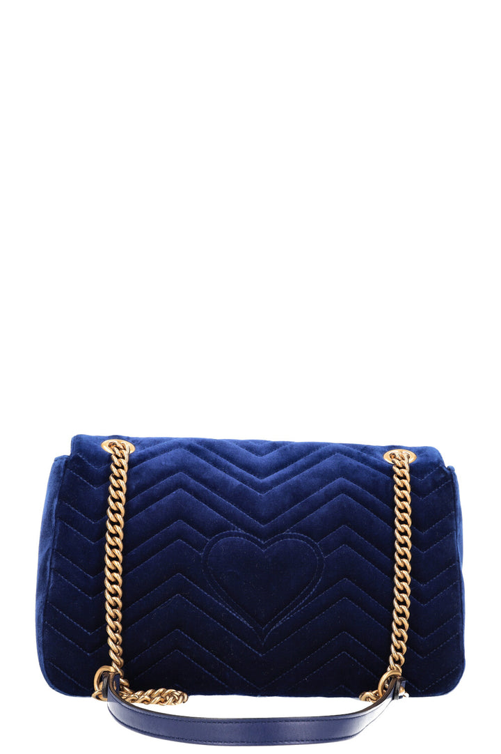 GUCCI Medium Marmont Velvet Blue