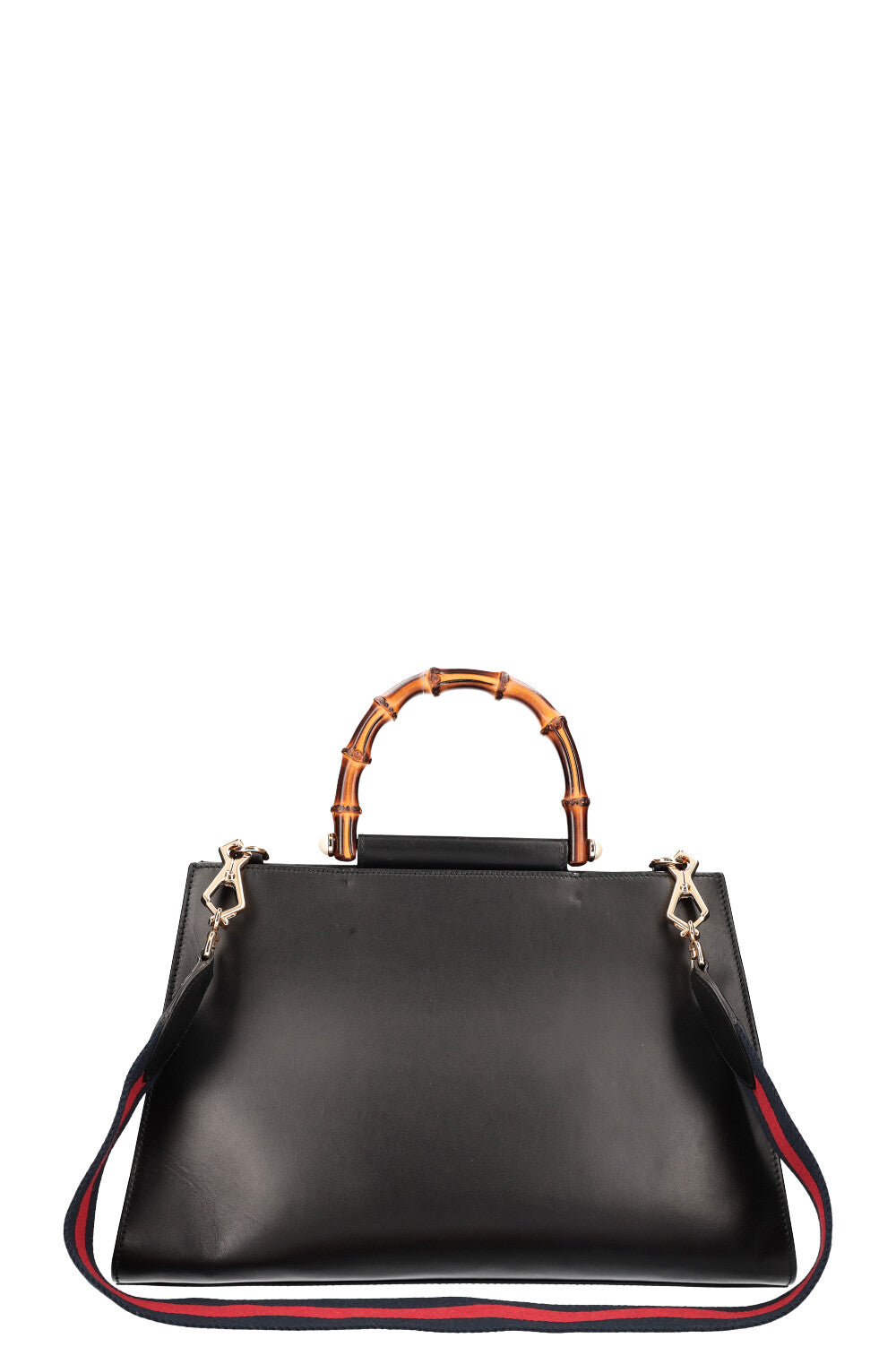 GUCCI Bamboo Nymphaea Two Way Bag Black REAWAKE