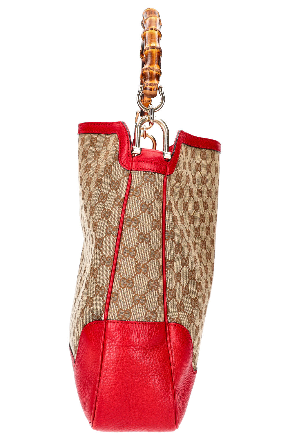 GUCCI Diana Bamboo Bag GG Canvas Red REAWAKE