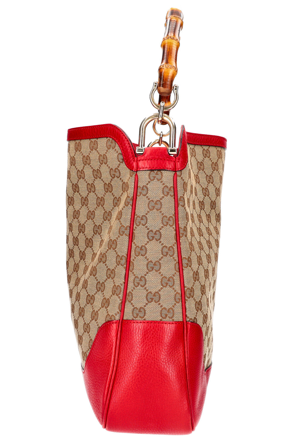 GUCCI Diana Bamboo Bag GG Canvas Red