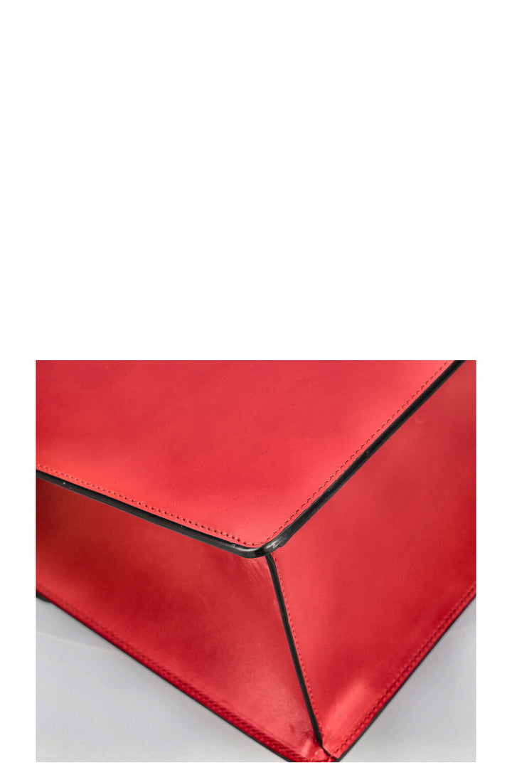 GUCCI Lilith Top Handle Bag Phyton Red