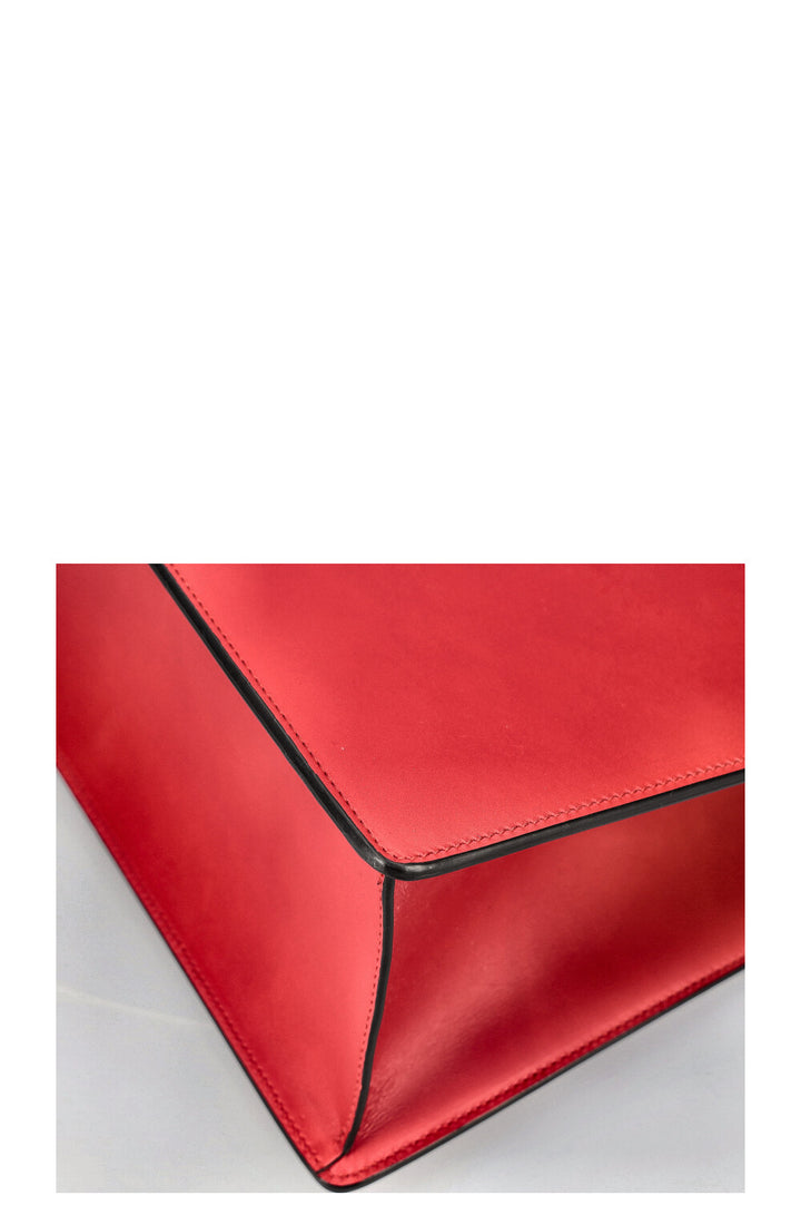 GUCCI Lilith Top Handle Bag Phyton Red