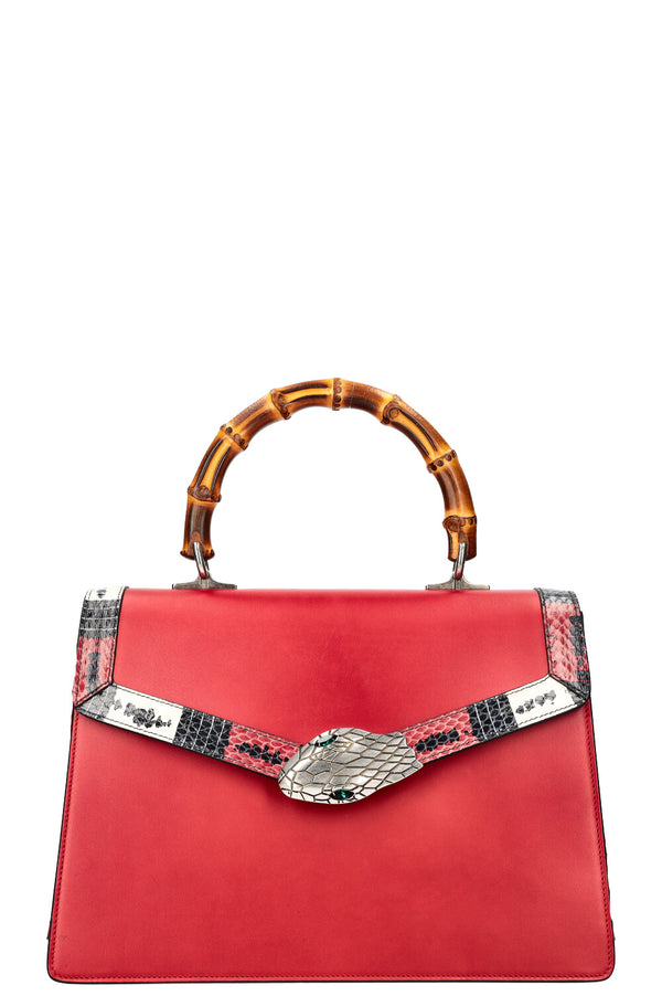 GUCCI Lilith Sac à poignée supérieure Phyton Rouge