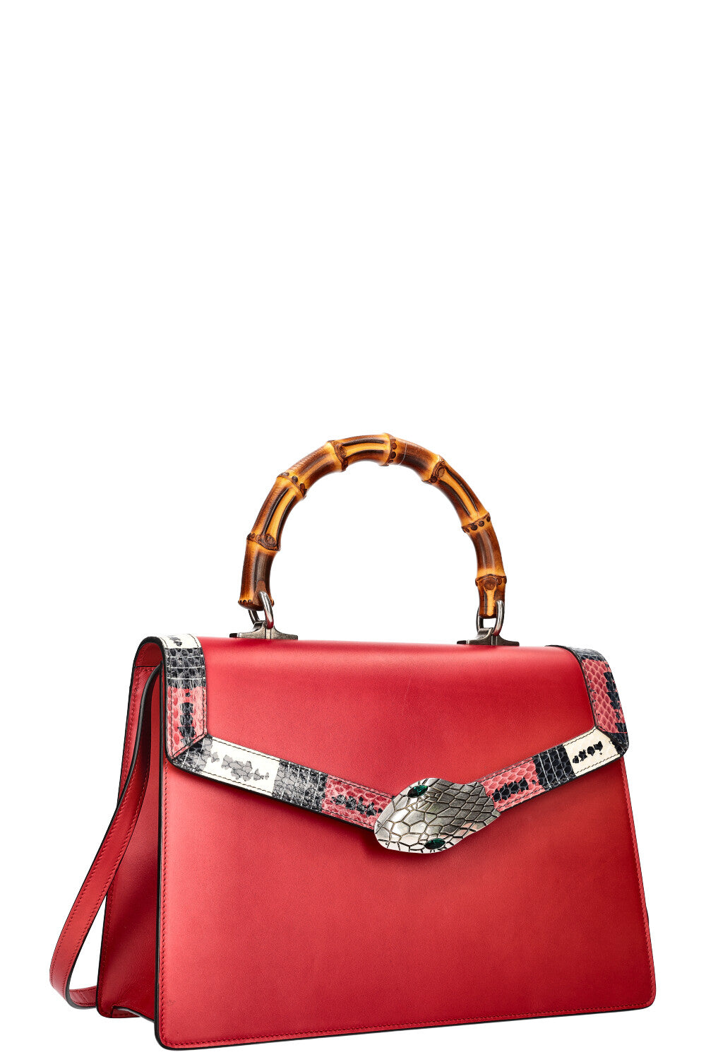 GUCCI Lilith Top Handle Bag Phyton Red REAWAKE