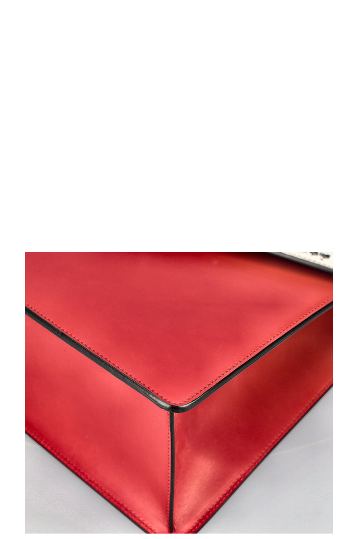 GUCCI Lilith Top Handle Bag Phyton Red