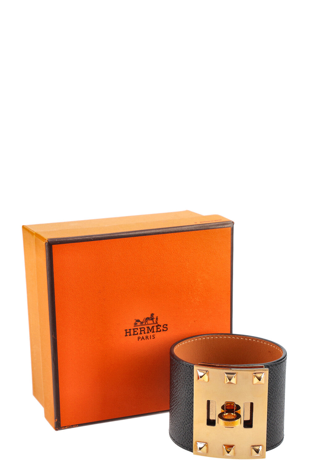 HERMÈS Bracelet Chien Kelly Epsom Noir