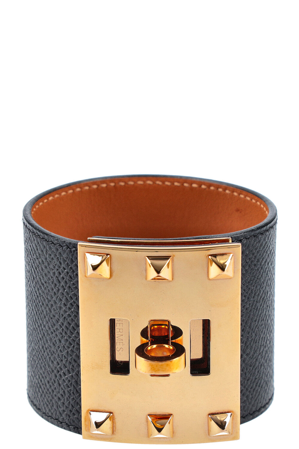 HERMÈS Bracelet Chien Kelly Epsom Noir