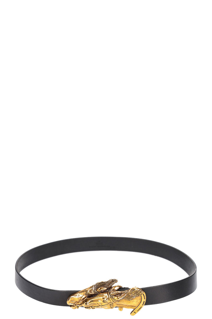 GUCCI Double Horse Belt Black