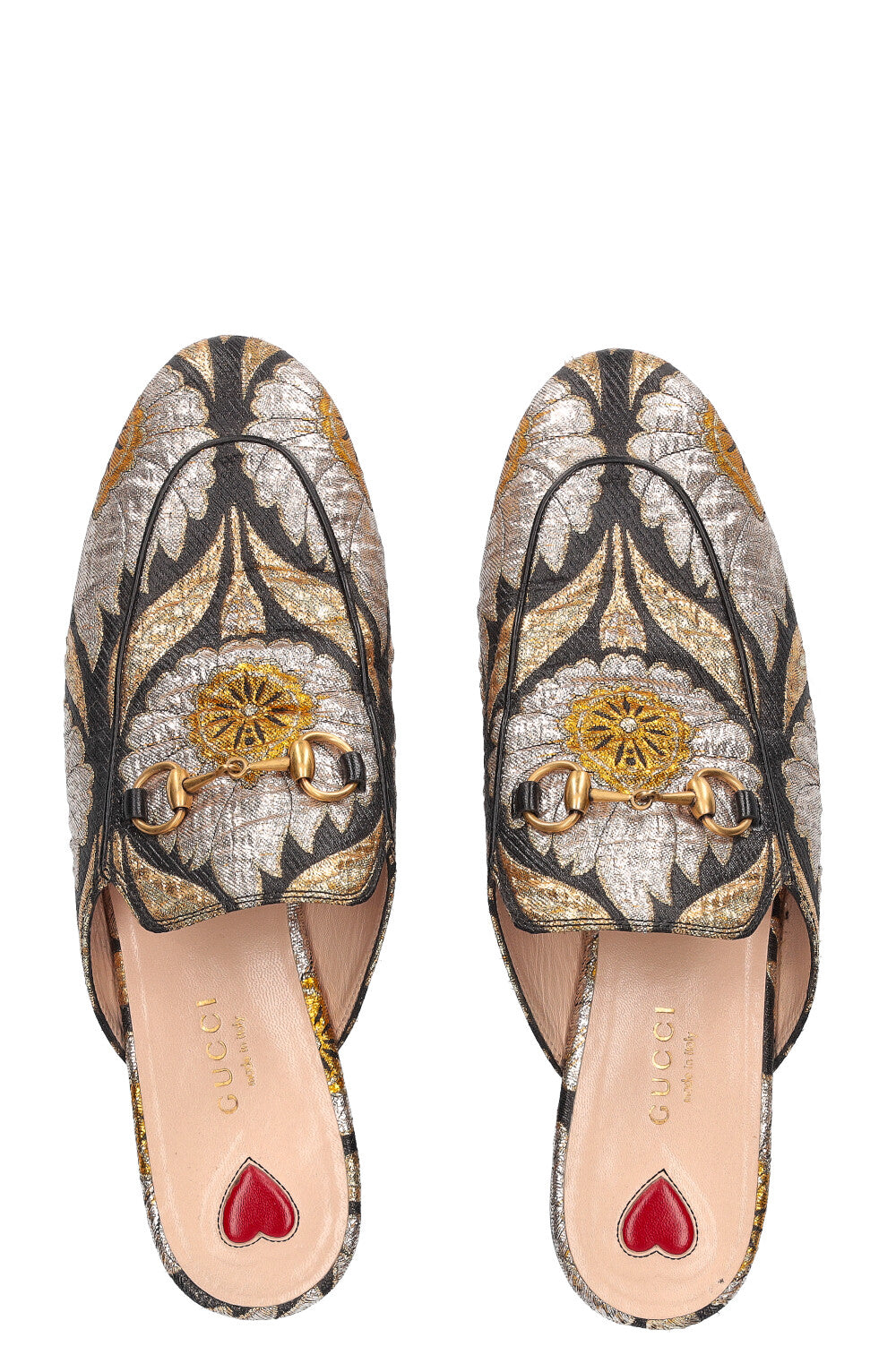 Gucci gold princetown loafers store