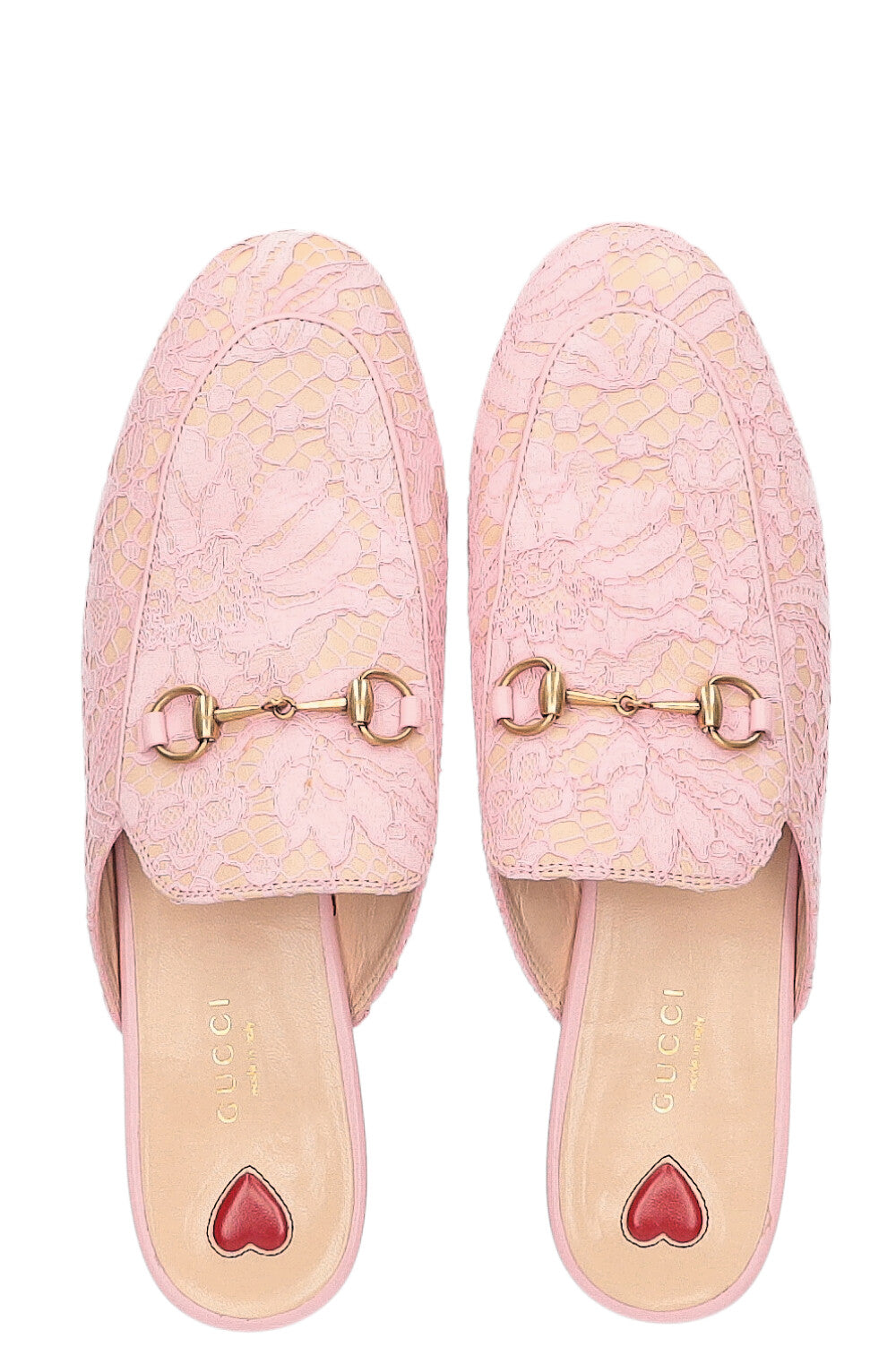 GUCCI Princeton Flats Lace Pink