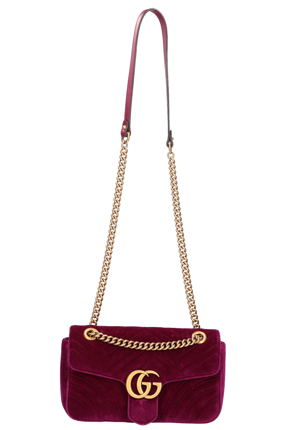 GUCCI Marmont Petit Velours Fuchsia