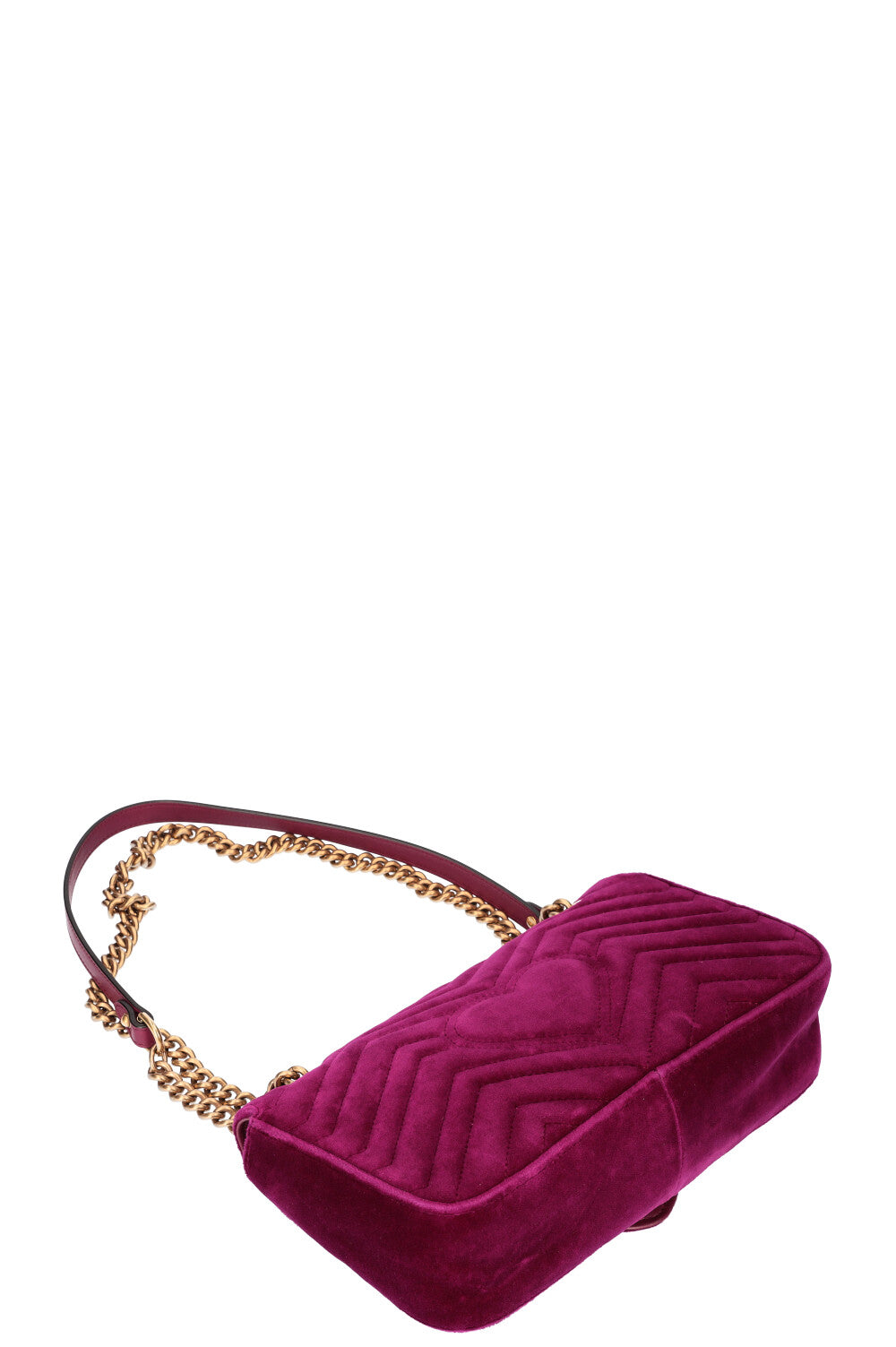 GUCCI Marmont Small Velvet Fuchsia