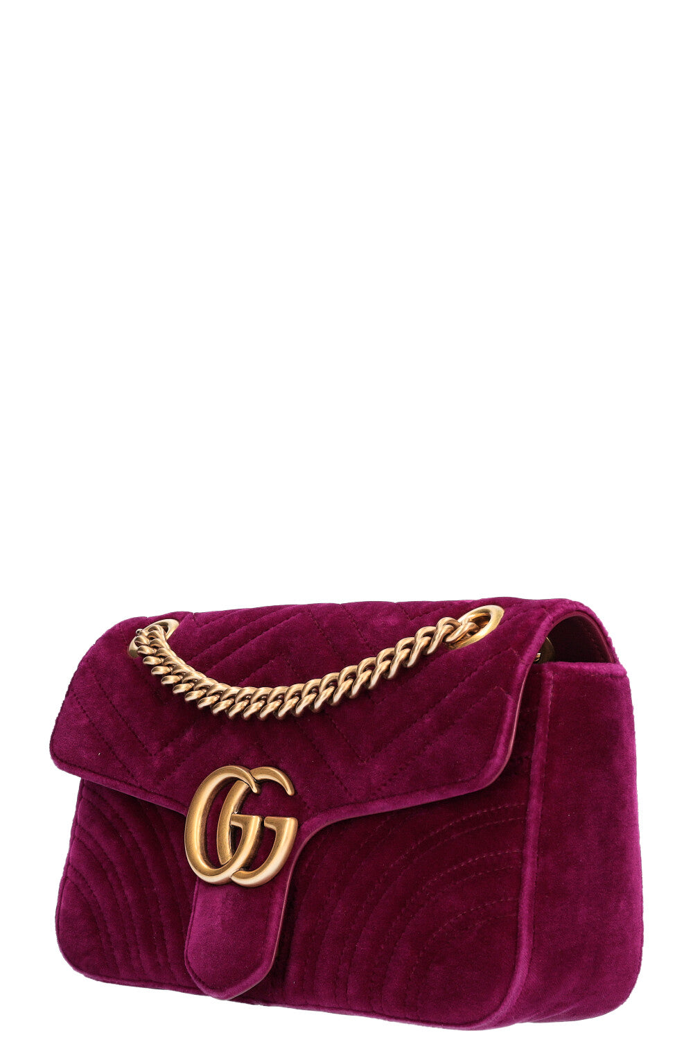 GUCCI Marmont Small Velvet Fuchsia