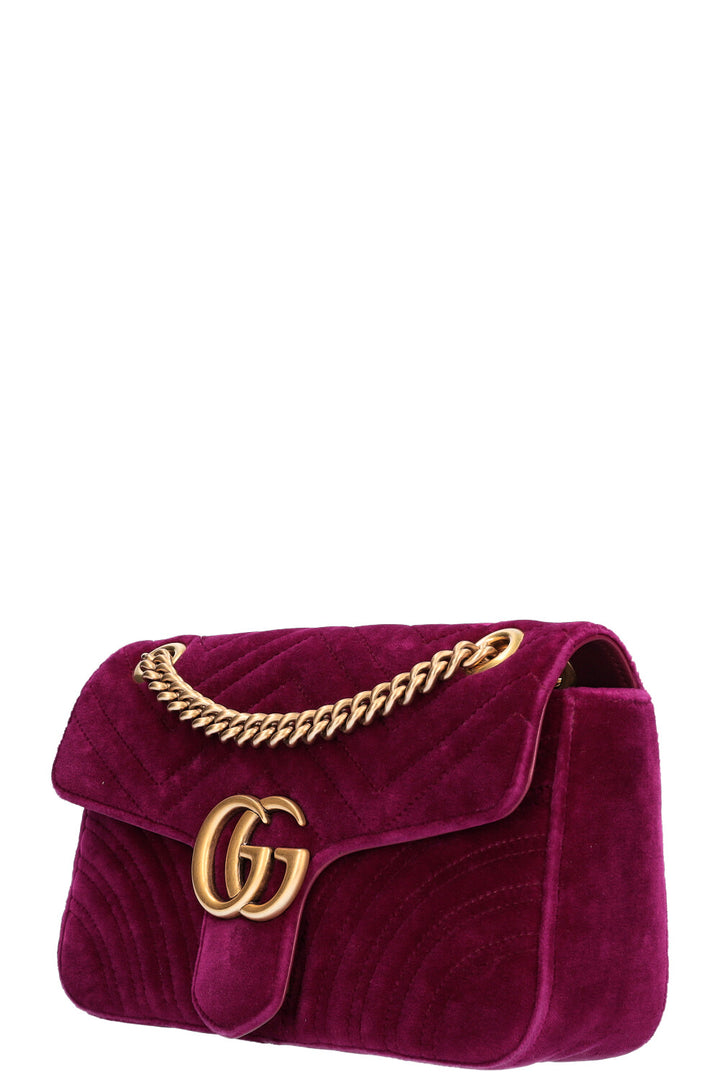 GUCCI Marmont Petit Velours Fuchsia