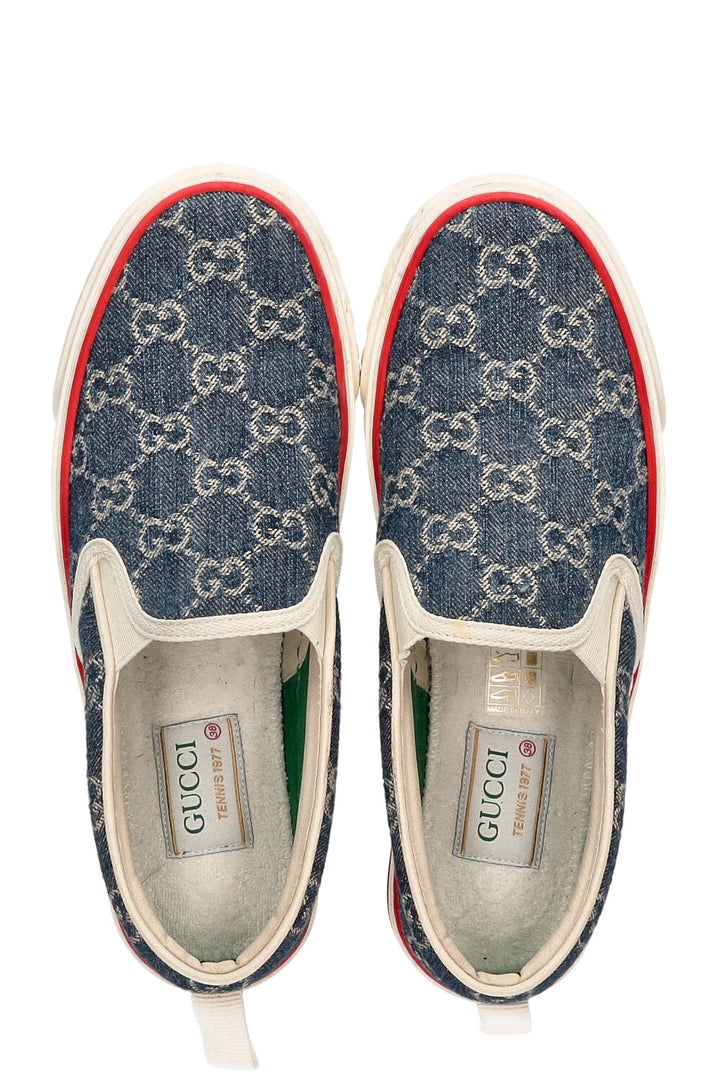 GUCCI Tennis 1977 Slip-On Sneakers Denim