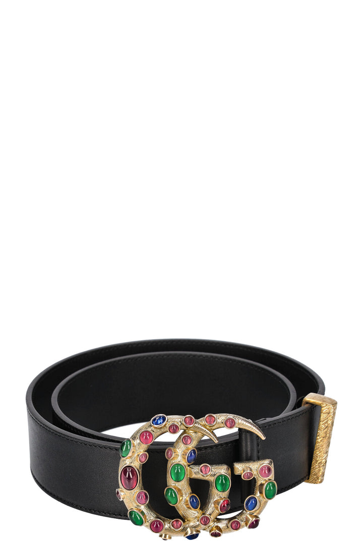 Gucci GG Belt Gemstones Black