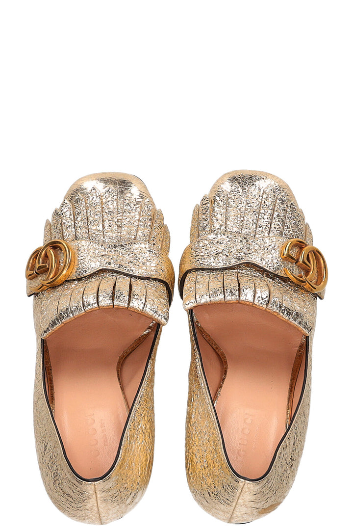 GUCCI Marmont Pumps Gold