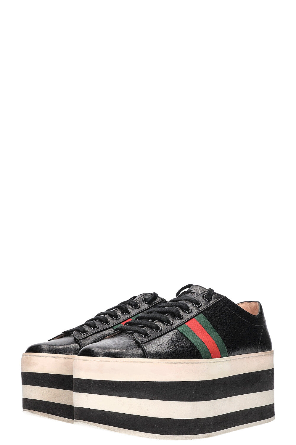 GUCCI Baskets Peggy Noir Blanc